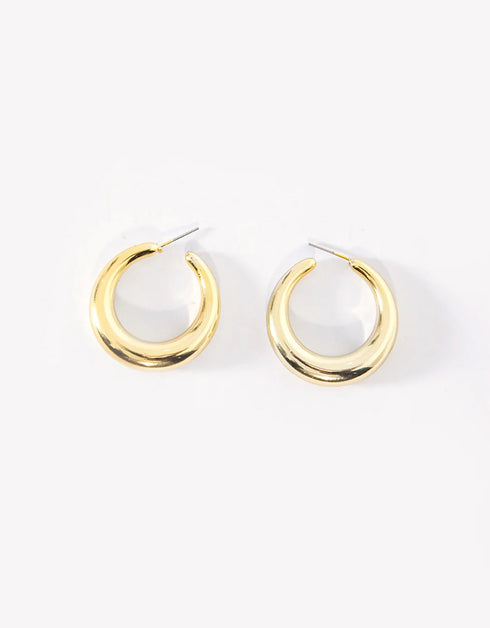 MOON HOOP EARRINGS